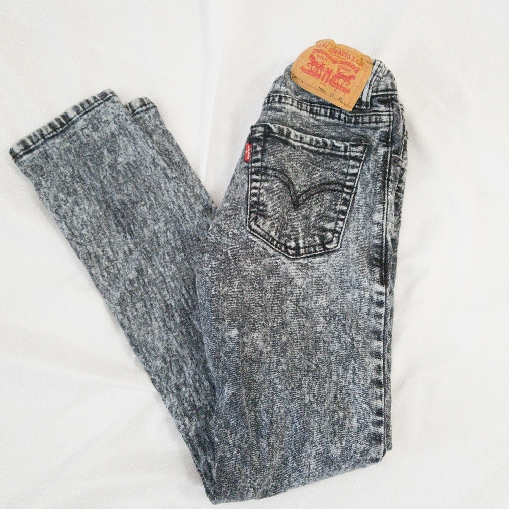 Boys whitewashed Levi pants